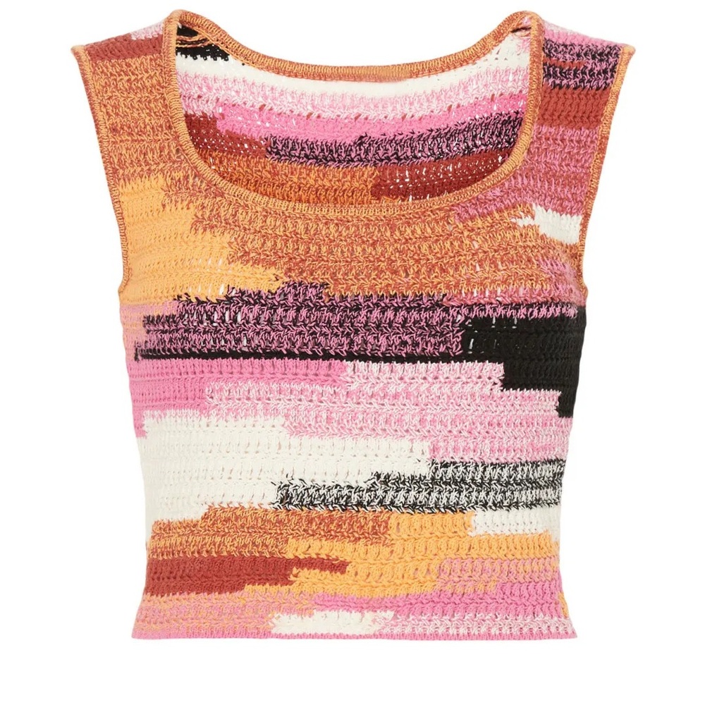 Multicolor Knit Sleeveless Top